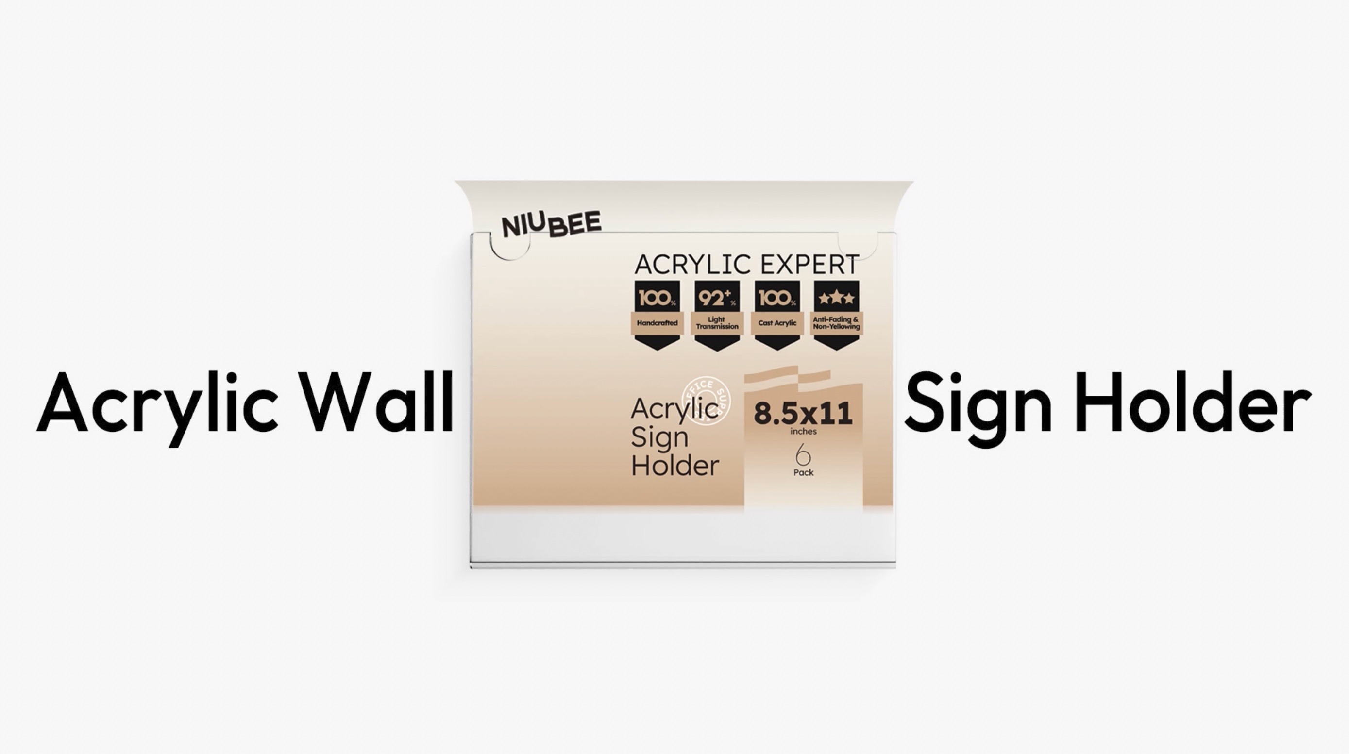 Amazon.com: NIUBEE 12-Packs Acrylic Wall Sign Holder 8.5x11